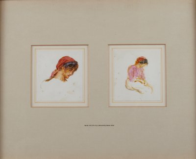 Tutkimus tytöstä punaisessa huivissa tekijältä Helen Allingham