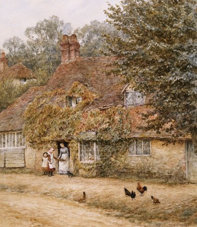 Vanha kalakauppa, Haslemere tekijältä Helen Allingham