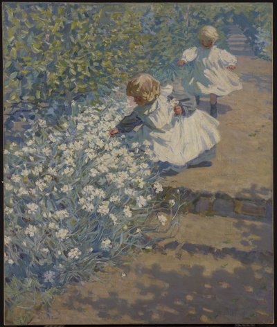 Kukkien poimiminen, n. 1912 tekijältä Helen Galloway McNicholl