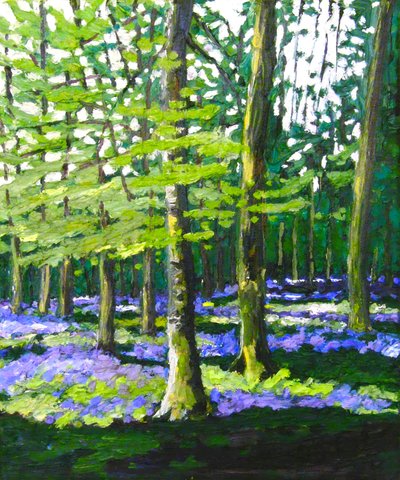 Sinikellometsä, 2009 (öljy kankaalle) tekijältä Helen White