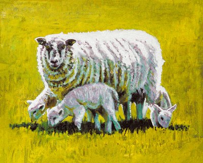 Yhdessä, 2009 (öljy kankaalle) tekijältä Helen White