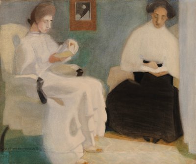 Tytöt lukevat, 1907. tekijältä Helene Schjerfbeck