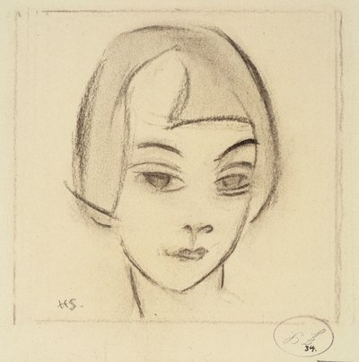 Tytön pää (Vignette, Karin) tekijältä Helene Schjerfbeck