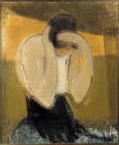 Mustalainen nainen, 1919. tekijältä Helene Schjerfbeck