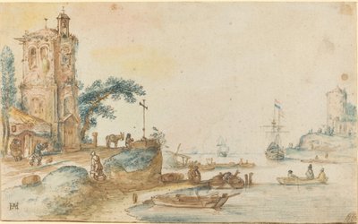 Kohtaus tornista vasemmalla tekijältä Hendrick Avercamp