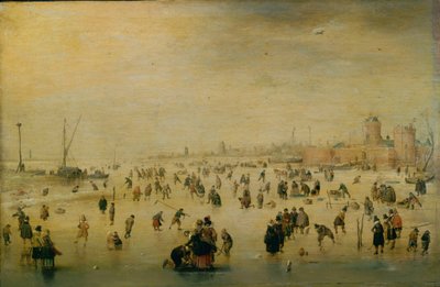 Luistelu kohtaus tekijältä Hendrick Avercamp