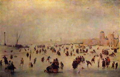 Luistelu kohtaus tekijältä Hendrick Avercamp