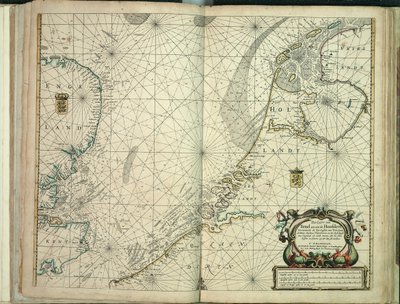 Texelistä Hoofdeniin johtava reitti tekijältä Hendrick Doncker