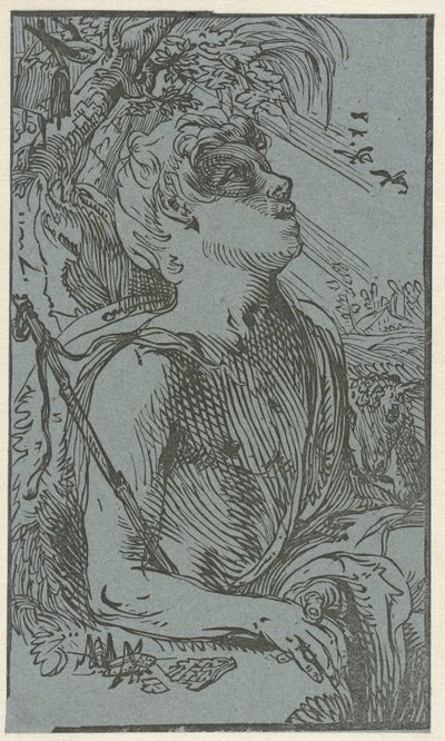 Johannes Kastaja erämaassa tekijältä Hendrick Goltzius (attributed to)