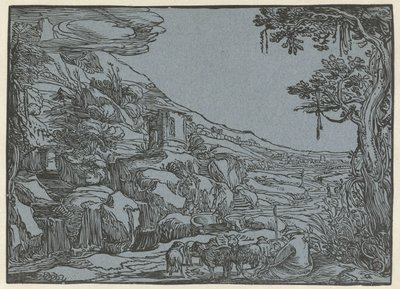 Arkadian maisema tekijältä Hendrick Goltzius (rejected attribution)