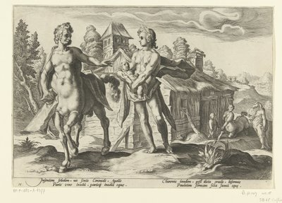 Apollo uskoo Asklepiuksen Chironin käsiin Ovid