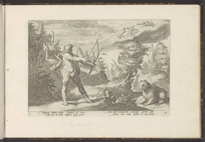 Arcas tähtää nuolellaan Callistoon Ovid