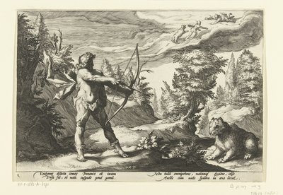 Arcas tähtää nuolellaan Callistoon Ovid