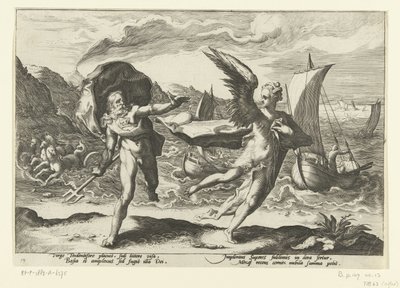 Reunalista muuttuu een kraaiksi Neptunus ja Coronis Ovid