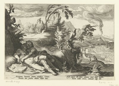 Corvus saa tytön Coronisin kiinni Ovid