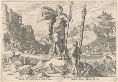 Pronssikausi Metamorphoses of Ovid (sarjan nimi) tekijältä Hendrick Goltzius (workshop of)