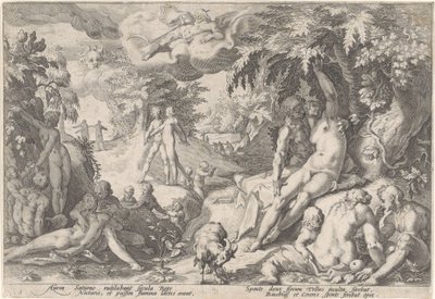 Kultainen ikä Metamorphoses of Ovid (sarjan nimi) tekijältä Hendrick Goltzius (workshop of)
