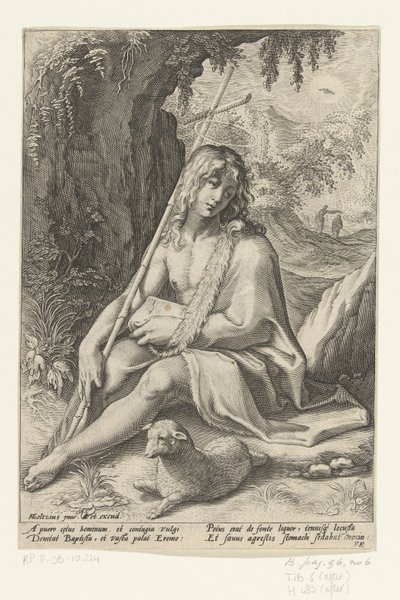 Johannes Kastaja tekijältä Hendrick Goltzius (workshop of)