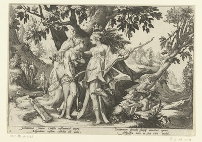 Jupiter viettelee Calliston Dianan hahmossa Ovid