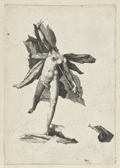 Pyramus ja Thisbe tekijältä Hendrick Goltzius (workshop of)