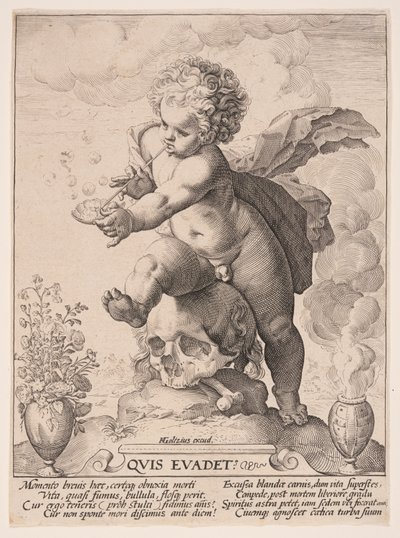 Allegoria katoavaisuudesta (Quis Evadet) tekijältä Hendrick Goltzius