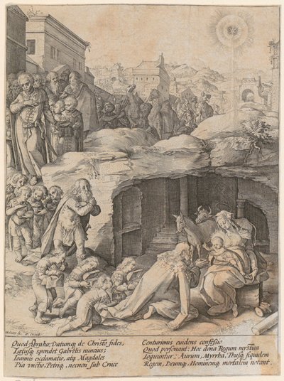 Kolmen kuninkaan palvonta tekijältä Hendrick Goltzius