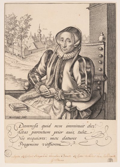 Anna Fullings, taiteilijan äiti tekijältä Hendrick Goltzius
