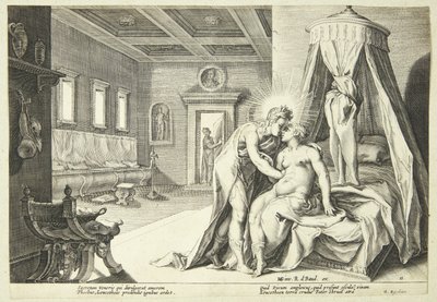 Apollo pahoinpitelee Leucohoeta tekijältä Hendrick Goltzius