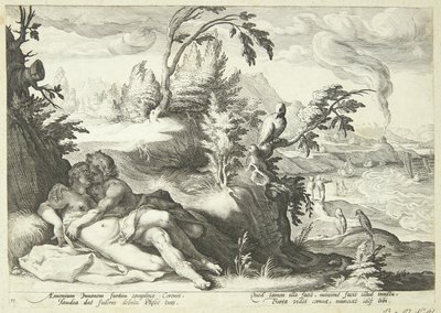 Apollon ja Koronis tekijältä Hendrick Goltzius