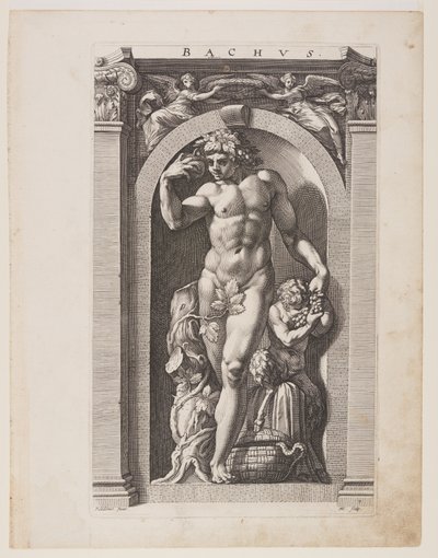 Bacchus, kahdeksasta pakanallisesta jumalasta tekijältä Hendrick Goltzius