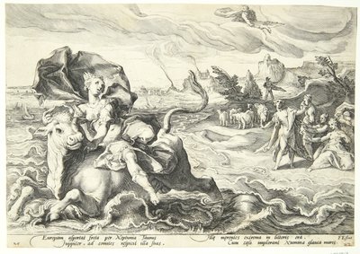 Euroopan sieppaus tekijältä Hendrick Goltzius