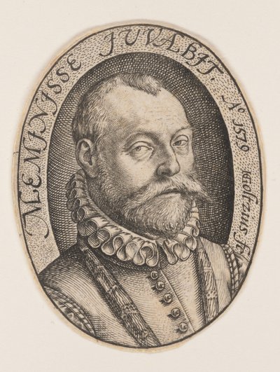 Miehen rintakuva oikealle päin tekijältä Hendrick Goltzius