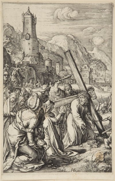 Kristus kantaa ristiä tekijältä Hendrick Goltzius