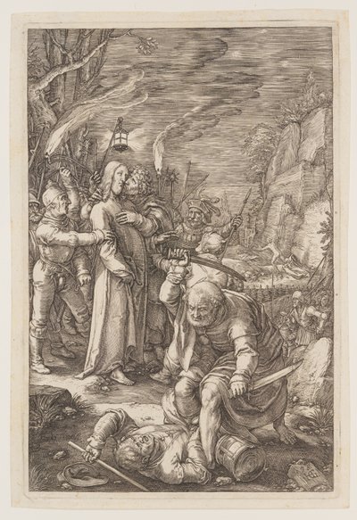 Kristus vangittuna, elokuvasta Passio tekijältä Hendrick Goltzius