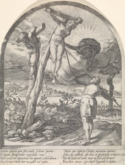 Ihmisen täytyy tappaa halunsa The Spiritual Hunts (sarjan nimi) tekijältä Hendrick Goltzius
