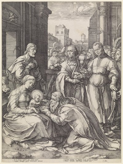 Kolme kuningasta tekijältä Hendrick Goltzius