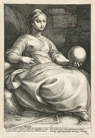 Erato The Nine Muses (sarjan nimi) tekijältä Hendrick Goltzius