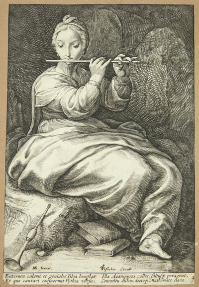 Euterpe tekijältä Hendrick Goltzius