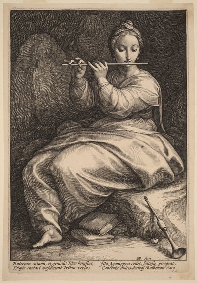 Euterpe tekijältä Hendrick Goltzius