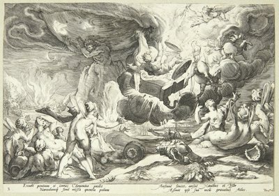 Phaetonin kaatuminen tekijältä Hendrick Goltzius