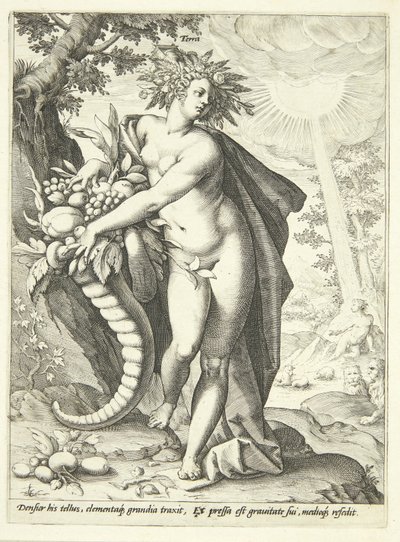 Maa (Terra) tekijältä Hendrick Goltzius