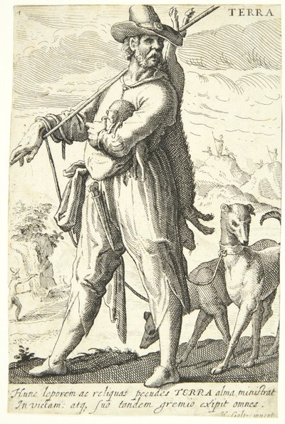 Maa (Terra) tekijältä Hendrick Goltzius