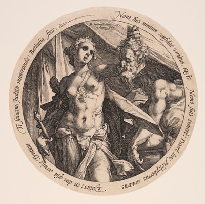 Judith ja Holofernesin pää tekijältä Hendrick Goltzius