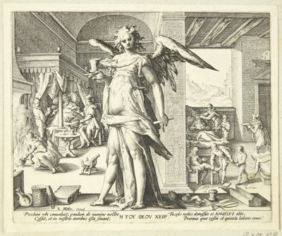 Lääkäri kuin enkeli tekijältä Hendrick Goltzius