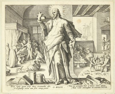 Lääkäri jumalana tekijältä Hendrick Goltzius