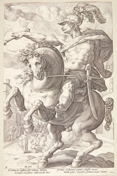 Marcus Curtius tekijältä Hendrick Goltzius
