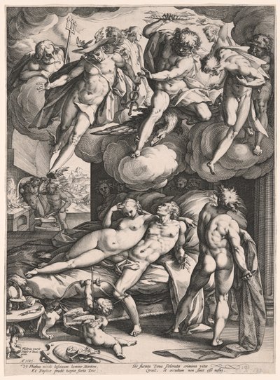 Mars ja Venus yllättivät Vulcanin tekijältä Hendrick Goltzius