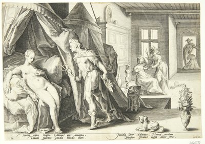 Mercury astuu Hersen huoneeseen muutettuaan Agrauloksen kiveksi tekijältä Hendrick Goltzius
