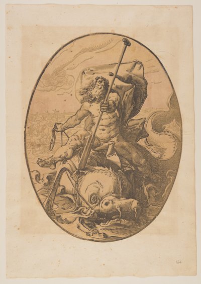 Oseanos, jumaluuskirjasta Jumaluudet tekijältä Hendrick Goltzius