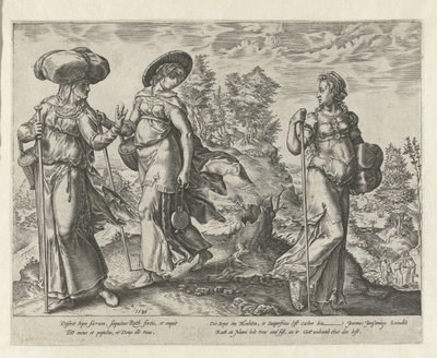 Orpa jättää Noomin ja Ruutin Ruthin historia (sarjan nimi) tekijältä Hendrick Goltzius